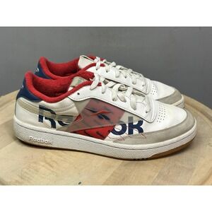 Reebok Club C Shoes Mens Size 10 White Red Blue Concept Sample 005 Low Sneakers